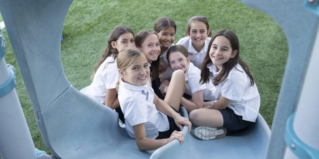 Lower Division Students on Playground